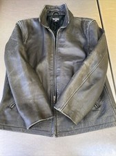 Vintage Ralph Lauren Men’s S-M (42in) Heavy Black Leather Biker Flying Jacket
