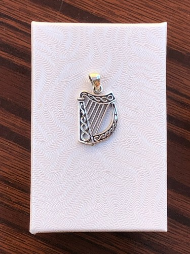 925 sterling silver - silver, harp