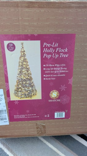 5ft pre lit - pre-lit, christmas