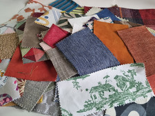 Job Lot Fabric Samples incl: Leather, Linen, Chenille, Repp, Crewel, Damask 50+