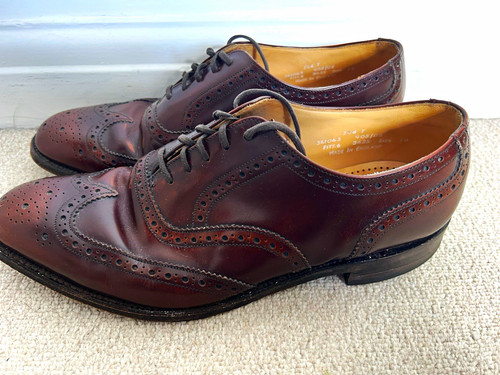 Loake brown leather wingtip - brown,