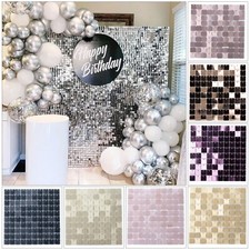 Reusable Sequin Shimmer Wall Backdrop Panels 30x30cm Party Decor – 1/6/12/24pcs