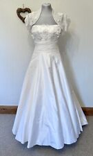 30 ⚪️ Nice by Alan Hannah  |  Size 10/12  |  White Silk Wedding Dress & Jacket