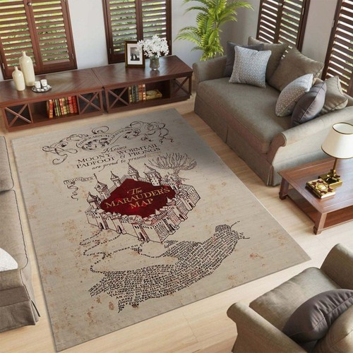 Marauder map harry potter rug - marauder,