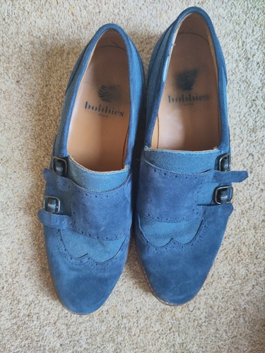 Bobbies paris blue suede monk - bobbies,
