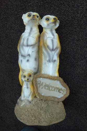 Meerkat resin welcome statue - welcome, /