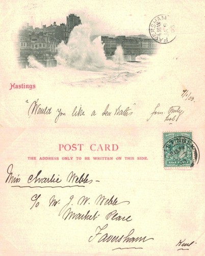 Vintage postcard hastings - vintage,