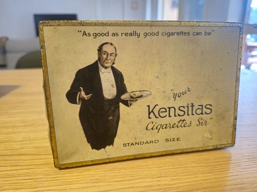 Antique kensitas cigarette tin - kensitas,