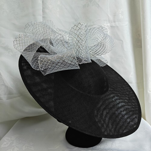 Black silver wide - wide, brim