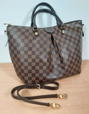 LOUIS VUITTON Daimer Canvas Siena MM Hand Bag Dual Strap 100% Authentic Designer