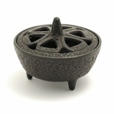 CAST IRON LOTUS FLOWER INCENSE