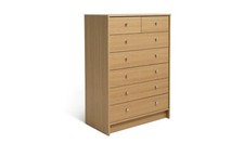 Malibu 7 Drawer Chest - Oak