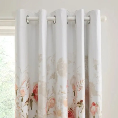 Dunelm blackout eyelet - blackout, coral