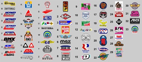 Old school bmx decals x12 - school,
