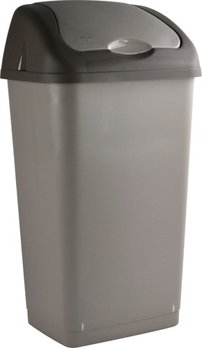 60l grey flip top - flip, rubbish