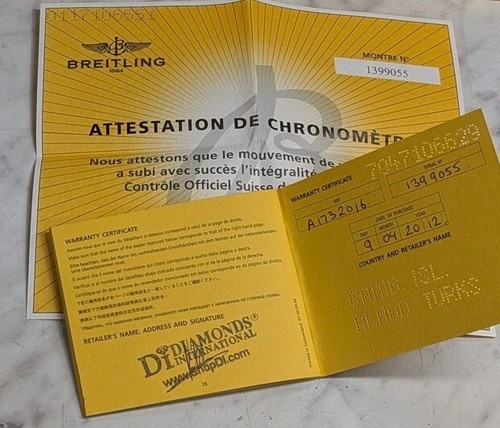 Breitling attestation - breitling,