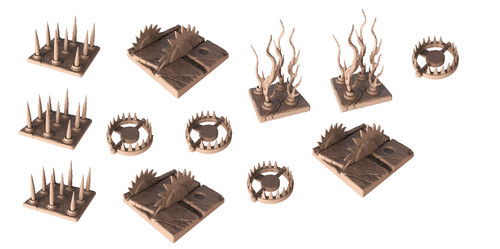 Dungeon traps set scenery - set, *12