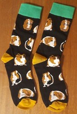 Novelty Guinea Pig Socks Pet Animal Gerbil Hamster Fluffy Rodent Green Black