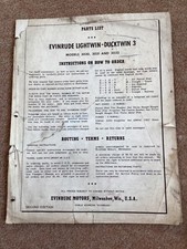 Evinrude - Lightwin-Ducktwin 3 - Outboard  Motor - parts list 1960