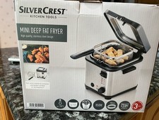 Silvercrest Mini Deep Fat Fryer 1.2L 850W Non Stick Coated Oil Container D/Wash