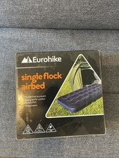 Eurohike Single Flock Airbed Camping Sleepover Travel Festival Mattress Bed New