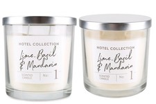 2 x Hotel Collection No 1 Candles Lime Basil & Mandarin New 335g (2 wick)
