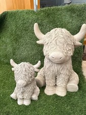 Large Concrete Highland Cow