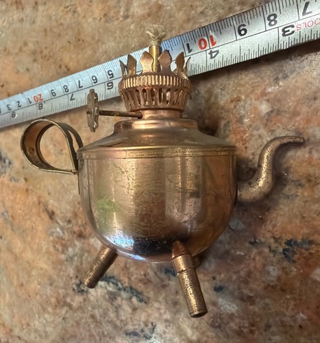 Vintage miniature brass teapot - vintage,