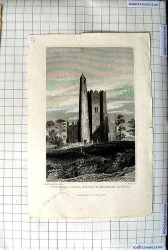 Old antique print 1829 - old,