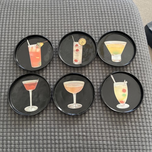 Vintage cocktail coasters - cocktail,