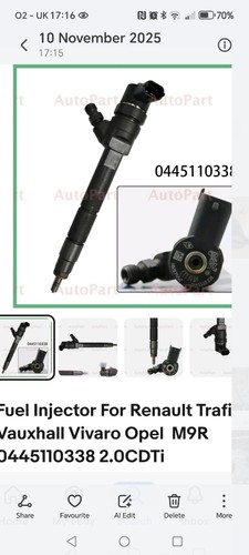 Fuel injector for renault - fuel,