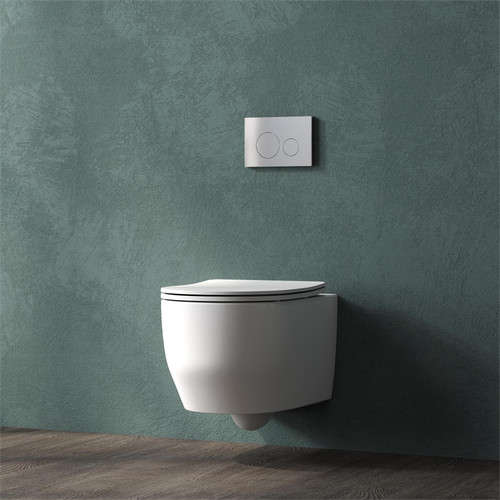 Aica rimless round wall hung - aica,