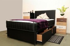  4ft Small Double Bed with Storage and Memory Touch Mattress 