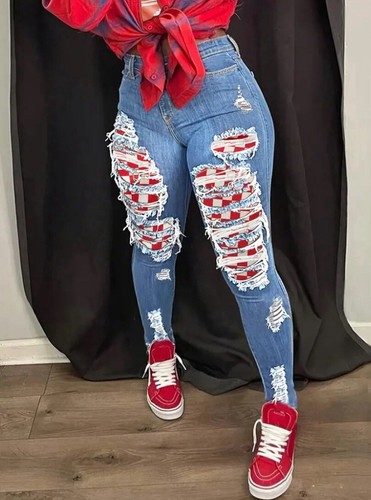 High waste skinny distressed - skinny,