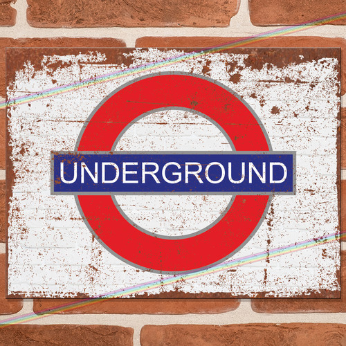 Underground metal signs - underground,