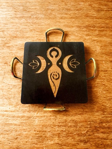 Triple goddess moon wooden - goddess,