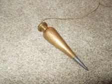 Antique brass plumb bob 5"