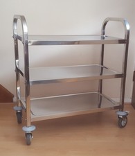 Serving/Clearing 3 Tier Stainless Steel Trolley