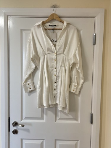 Zara size white - white, satin
