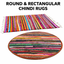 Handmade Chindi Rag Rug 100%
