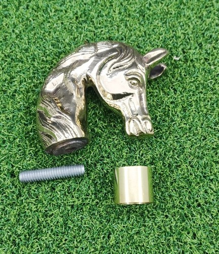 Brass horse head - solid, handle
