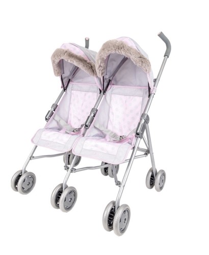 Double folding dolls - double, pushchair
