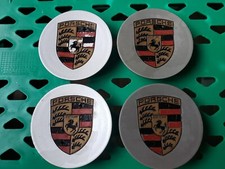 Set of Genuine Porsche 76mm Alloy Wheel Centre Caps x4 Boxster Carrera