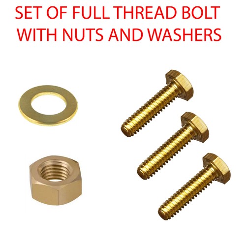 Brass bolts nuts washers set - brass,