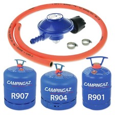 Gas bottle regulator orange - regulator, 1m