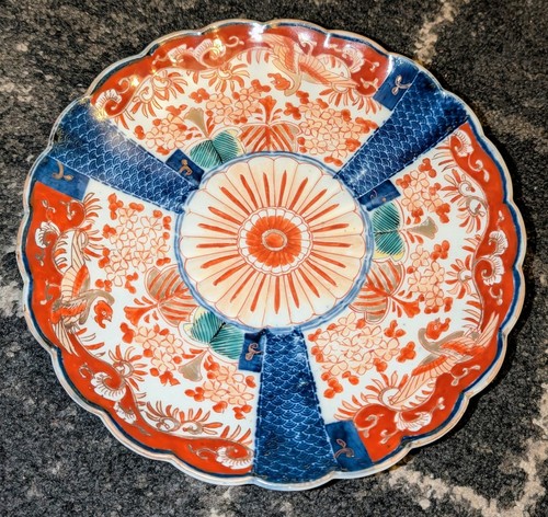 Imari dised plate inches - plate,
