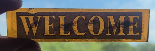 Stained glass welcome - stained,
