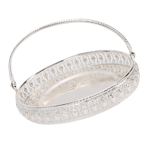 Metal fruit tray with handle - tray,