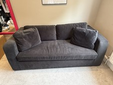 MADE Charcoal Grey Velvet Double Sofa Bed - Excellent Condition!