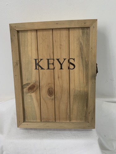 Rustic wooden wall mounted key - wooden,